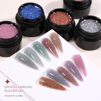 Fournitures de marque privée scintillantes Disco Gel Polish Strong Custom Extensions Hard Builder Gel pour ongles