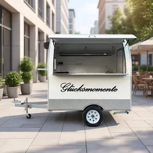 Chariot de Restauration Mobile Électrique pour Donuts et Glaces, Idéal pour la Vente en Extérieur, Camion de Snacks, Remorque Alimentaire avec Équipement – Offre Spéciale UE - Product Image 1