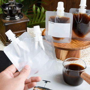 Biểu tượng tùy chỉnh trong suốt nước trái cây đóng gói túi đứng lên Spout <span class=keywords><strong>Pouch</strong></span> cho uống Túi - Product Image 5