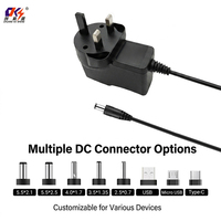 Adaptateur secteur mural ABS PC de haute qualité 5W 6W 8W 10W 12W 12.6W 13.5W avec prise UK, alimentation AC/DC 5V 6V 9V 12V 24V 0.5A 1A 1.5A 2A