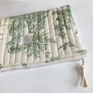 कस्टम आकार के लोगो सौंदर्य मुद्रित कपास पेड्स जिपर एदर लैपटॉप टैबलेट सुरक्षा आस्तीन पाउच केस बैग - Product Image 6