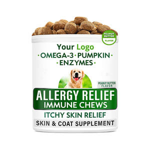 Golosinas Masticables para Alergias en <span class=keywords><strong>Perros</strong></span> OEM/ODM con Omega-3, Reduce la Picazón, el Lamido <span class=keywords><strong>de</strong></span> Patas y <span class=keywords><strong>las</strong></span> Zonas Calientes, Apoya la Inmunidad del Pelaje y Combate <span class=keywords><strong>las</strong></span> <span class=keywords><strong>Pulgas</strong></span> - Product Image 1