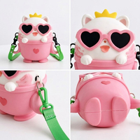 Porte-monnaie en silicone 3D multi-formes Kawaii avec logo personnalisé, vente en gros, mini porte-clés pour écouteurs, cadeau promotionnel pour enfants et femmes