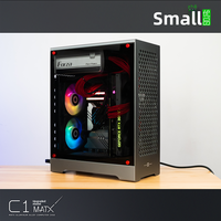Coque d'ordinateur de jeu verticale compatible MATX/ITX/ATX en alliage d'aluminium de qualité supérieure C1 pour carte d'alimentation compacte Apple Hole