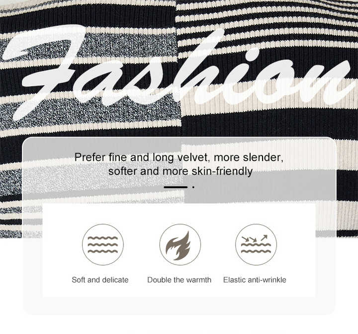 Customized Black and White Collision Color Round-neck Long Sleeved Knee-length Dress Striped Maxi Dresses