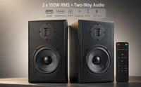 Nouveauté 2026 : Enceintes d'étagère Samtronic originales à audio haute résolution, avec woofer de 6,5 pouces, moniteur de studio amplifié /USB/