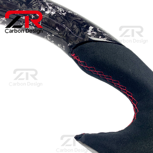 Volant sport personnalisé en cuir véritable et fibre de carbone forgé<span class=keywords><strong>e</strong></span> pour <span class=keywords><strong>Ford</strong></span> <span class=keywords><strong>Mustang</strong></span> Shelby <span class=keywords><strong>GT</strong></span> - Product Image 5