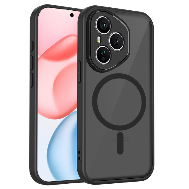 Matte TPU PC Bumper Acrylic Phone Case Shockproof Wireless Charger Cover For Honor 600 Lite 600 Pro 600 X9D X8D X7D