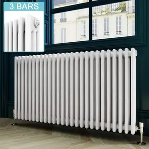 White Triple Bars Horizontal Design Wall Radiator Column Decorative Steel Panel Radiator