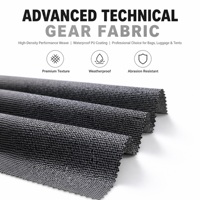 Tissu tissé en polyester jacquard bicolore enduit de PU, résistant à l'usure et imperméable 300D, pour sacs de voyage et chaussures