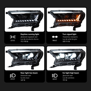 Phares LED 10000 Lumens 72 Watts pour Ford 2016-2020, ensemble de phares avec lentille LED modifiée, feux de jour - Product Image 5
