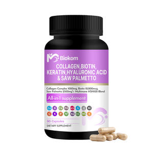 Commercio all'ingrosso naturale crescita dei capelli vitamina C & E capsula tutto in uno sbiancamento della pelle biotina idrolizzato Multi collagene capsula integratore - Product Image 1