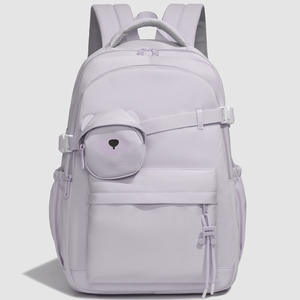 Sac à dos vintage imperméable, nouvelle mode, pour activités de plein air, sport, voyage, en nylon, patchwork, couleurs contrastées, sac d'étudiant - Product Image 6