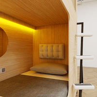 Fabrik-Großhandel: Modernes Kapselhotel-Bett, Schlafkapsel aus Massivholz, Langlebig, Umweltfreundlich, Sternenhimmel-Design, Smart-Steuerung, für Schule und Wohnzimmer