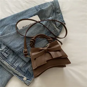 Bolsos de Mano de Cuero PU para Mujer, Diseño Lindo 2026, con Lazo, Bolsos Cruzados, <span class=keywords><strong>Mini</strong></span> Bolsos - Product Image 5