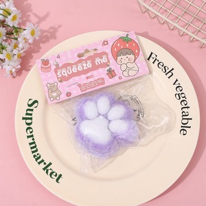Hot Selling Jumbo Cat Paw Squeeze Toys Soft Muddy Feel Slow Rebound Eco-Friendly Plastic Silicone Unisex Stress Relief <b>Fidget</b> - Product Image 4