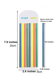 Transparent 160-Page Self-Adhesive PET Notepad Bookmarks Paper Reading Annotation Books with Index Tabs - Product Image 3
