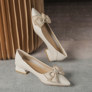 Nuove <span class=keywords><strong>Scarpe</strong></span> Eleganti da Donna Primavera 2026, Stile Fata con Fiocco, <span class=keywords><strong>Tacco</strong></span> <span class=keywords><strong>Basso</strong></span>, Punta Affusolata, Versatili e Comode - Product Image 2