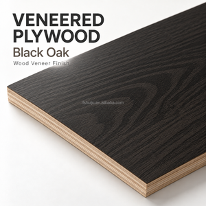 Contrachapado de Roble Negro con Revestimiento de <span class=keywords><strong>Melamina</strong></span> 1220x2440mm E1, Textura de Madera, para Muebles, Gabinetes, Decorativo - Product Image 1