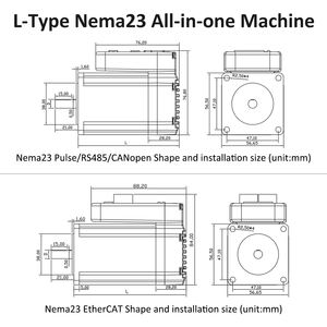 Lichuan 36V 4A 2 <span class=keywords><strong>motor</strong></span> deslizante Nema23 da fase integrado 1/2/3N.m laço aberto integrou o motorista dos motores deslizantes para a máquina automatizada - Product Image 4