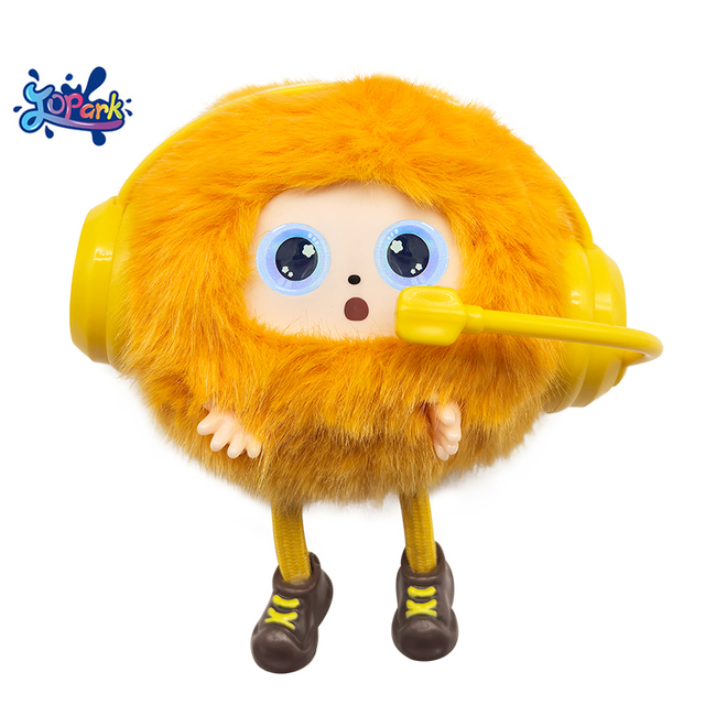 JOPARK AI Talk Orange Beat Pocket with Earphone LED Screen Plush Doll Lovely Doll with AI Dialogue Plush Toy for Children Gifts
