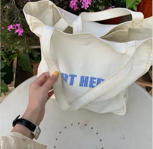 Bán Buôn Dây Đeo Dài Vai Totebag Bông Vải Túi Tote Với Tùy Chỉnh In Logo