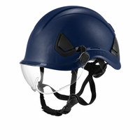 Casque de sécurité ABS de protection de type II classe C ANSI avec visière et lunettes pour l'escalade, la randonnée et la conduite en extérieur