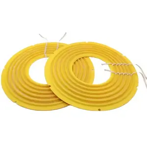 wholesale Hot Selling two 24 strands of silver flat wire yellow speaker accessories speaker With silicone damper