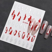 Nail Charms Laser Métallique Patch Nail Stickers Métal Miroir brillant Graffiti Nail Art Stickers