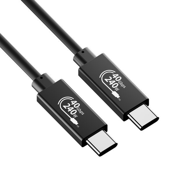 40Gbps Coaxial Wire USB C PD240W Fast Charge 8K60Hz Type C Monitor Video Cable with Nylon Jacket 5A Fast Charging for Computers