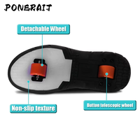 PONERAIT unisexe LED chaussures à roulettes 2 roues baskets rétractables roues décontractées Parkour patins à roulettes pour hommes chaussures de sport pour enfants