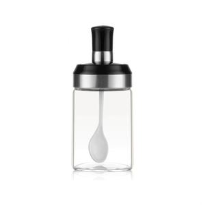 Glass Seasoning Tank Kitchen Clear Spice <b>Bottles</b> Pepper Spoon Seasoning Jars Oil <b>Brush</b> Honey Dispenser - Product Image 1