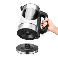 Bouilloire Électrique en Verre Sûre et Durable, Base Rotative à 360 Degrés, Conception Sans Fil, Arrêt Automatique, Protection Contre l'Ébullition à Sec, Pour la Maison et la Cuisine