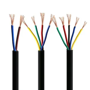 Cable de señal de alambre UL2726 18 AWG 3 4 5 núcleos Conductor de cobre estañado Cable flexible de cubierta de PVC