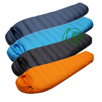 Sac de couchage tactique premium en ripstop, réversible infrarouge, type momie, avec garnissage en duvet d'oie pour le camping et les voyages en extérieur