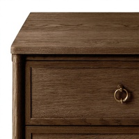 Commode de luxe 9 tiroirs en bois de style américain pour chambre et salon, avec espace TV