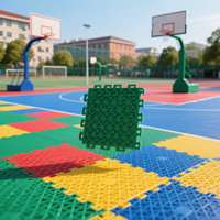 Muestra Gratuita de INOLP, Baldosas Modulares de Plástico para Pisos Deportivos, Impermeables, Antideslizantes, Comerciales, para Garajes, Canchas de Baloncesto al Aire Libre, Fiba3x3