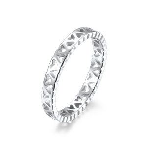 Heart Shape Hollow <b>Ring</b> For Women Gold <b>Titanium</b> Steel Daily Wear Fashion Jewelry Index Finger <b>Ring</b> - Product Image 5