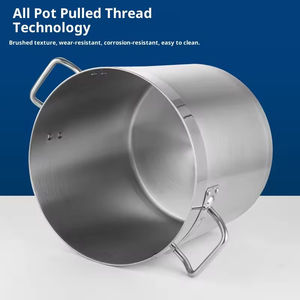 TIANXING restoran mutfak ticari tencere 30cm-80cm tencere seti paslanmaz çelik çorba stok kapaklı tencere - Product Image 3