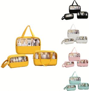 Trousse de Toilette de Voyage Personnalisable Tendance avec Logo, Sac de Maquillage Portable à Fermeture Éclair, Sac de Bain en PVC - Product Image 1