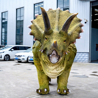 Costume de dinosaure Triceratops artificiel pour deux personnes, nouveau design, léger et flexible, pour l'intérieur, la maison, les parcs d'aventure, les centres commerciaux