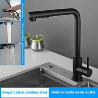 Robinet de cuisine moderne en acier inoxydable rehausseur télescopique anti-éclaboussures produit ménager transfrontalier chaud et froid
