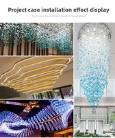 Lustre suspendu design moderne, simple et luxueux, créatif, 2 kg, pour restaurant, villa, escalier, hall double hauteur, exposition