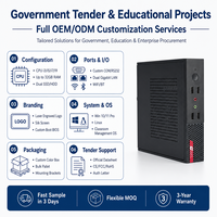 Mini-ordinateur de bureau pour l'enseignement en classe et les laboratoires linguistiques scolaires avec gestion centralisée Intel Core i3 i5 i7 SSD Windows 10