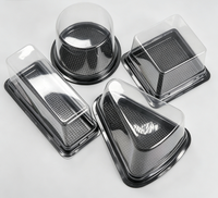 Conteneur alimentaire jetable et recyclable en papier japonais pour sushis, avec couvercles transparents en PET