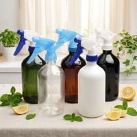 Pulvérisateur à pompe manuel en plastique de 300-500 ml pour cheveux, maquillage, masque facial et shampoing, flacon pulvérisateur à fine brume en PET