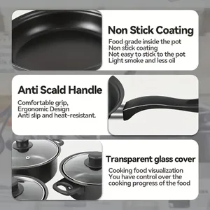 Juego de Utensilios de Cocina Antiadherentes Duraderos de 13 Piezas, Olla para Sopa y Leche Multifuncional, Sartén de Maifanstone para el Hogar - Product Image 6
