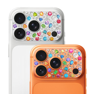 For Iphone Camera Lens <b>Protector</b> Diamond Sticker <b>Glass</b> Cover Rectangle Aluminum Decoration - Product Image 1