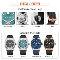 Concevez votre propre montre de luxe, montre homme à boîtier en acier inoxydable étanche et tendance, chronographe personnalisé avec logo.
