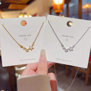 Collana in Acciaio al Titanio di Alta Qualità con Design Speciale Ispirato alle Stelle, Gioielleria Giapponese e Coreana per Donne, Bestseller <span class=keywords><strong>Online</strong></span> - Product Image 2